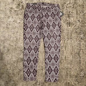 Printed cropped skinny jeans